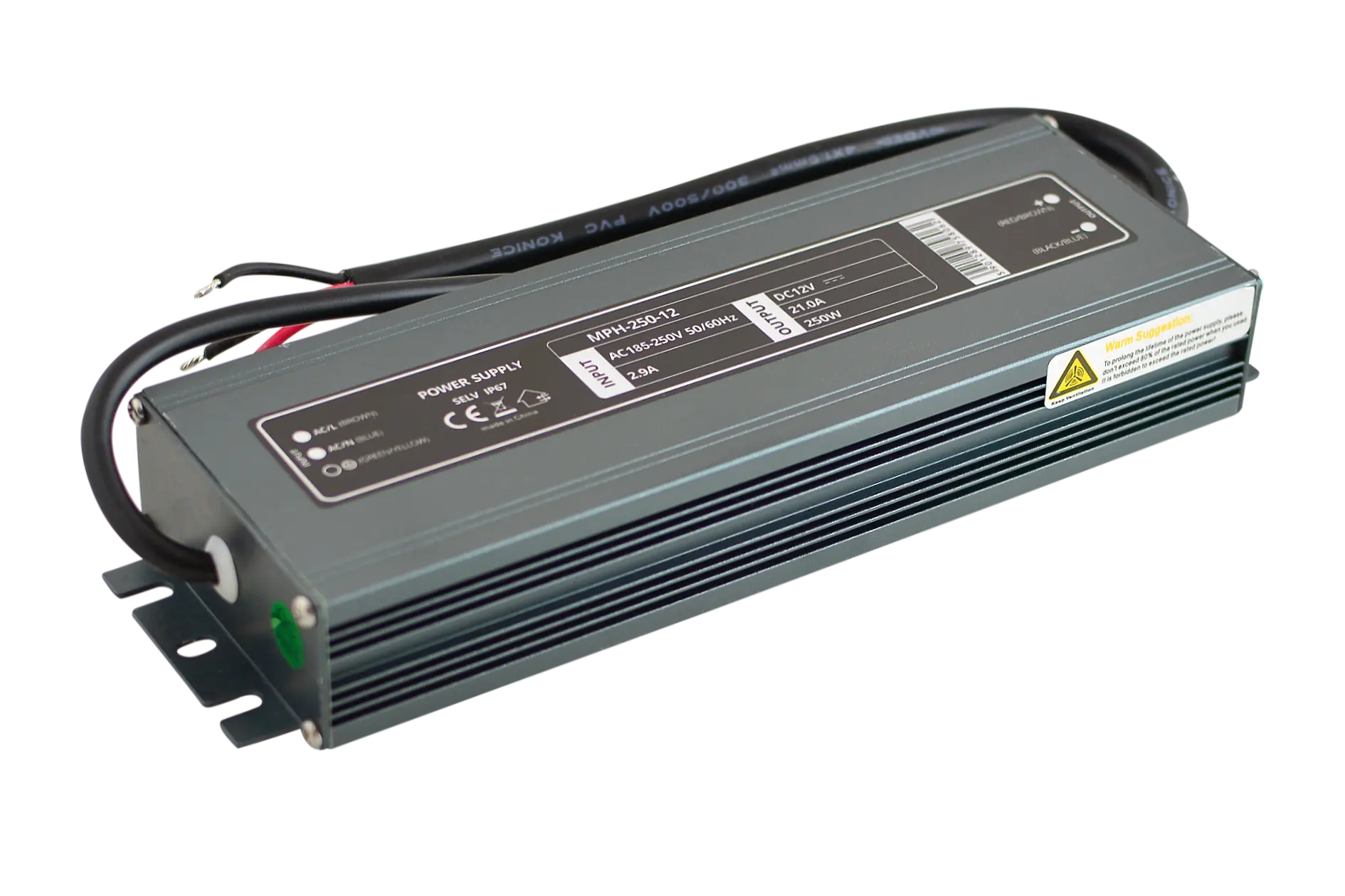Konstantspannungsnetzteil IP67 12V / 24V 250W